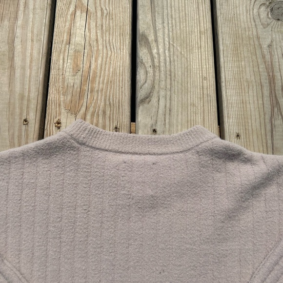 Aerie Sz M Womens Comfy Beige Chunky Sweater Super Soft Cozy - Picture 12 of 16